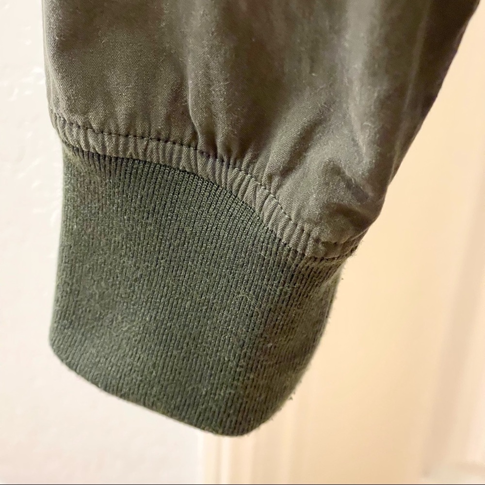 Zanerobe Mens Bomber Jacket with Back Tie in Army Green Size M - Picture 13 of 16